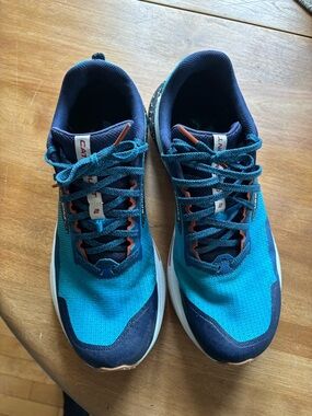 Brooks Catamount 2 Men's Trail Running Shoes (Teal and Navy with Orange Accents)